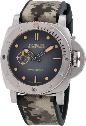 Officine Panerai Submersible QuarantaQuattro Navy Seals Automatic Black Dial Mens Watch PAM01518