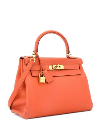 Herm&egrave;s Kelly Handbag Orange Togo with Gold Hardware 28 satchel - Arancione