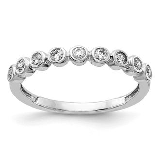 Diamond2Deal 14k Gold Lab Grown Diamond Wedding Band Ring 1/4Ct Clarity- VS Color- G-H