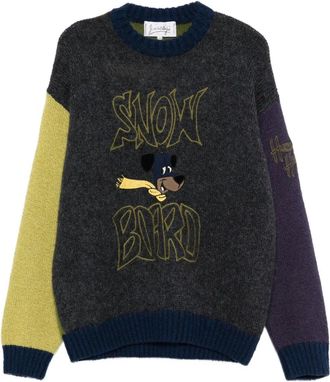 JC de Castelbaljac Maglione con ricamo anni 80 - Verde