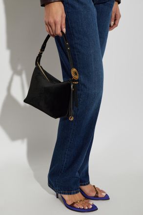 Etro Velvet Shoulder Bag Hobo Small, Womens, Black