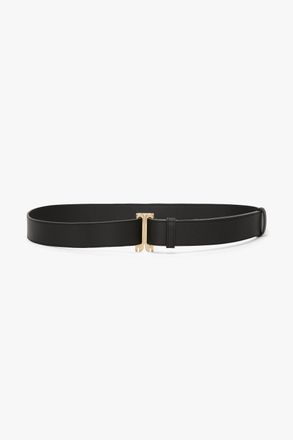 Victoria Beckham Dorian Tuxedo Belt In Black Soft Leather 100CM