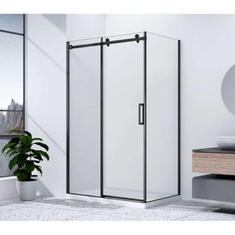 Gelco Design Gelco Dragon - Cabina De Ducha 120x80 Cm, Negro/vidrio Transparente Gd4612b-01
