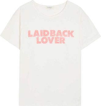 Second/Layer Laidback Lover Printed Cotton T-shirt - Cream - XL