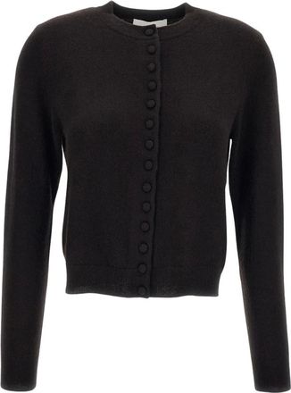 Lisa Yang Short Cashmere Cardigan - female - Lisa Yang - Cashmere Knitwear - Brown - XS - Knitwear