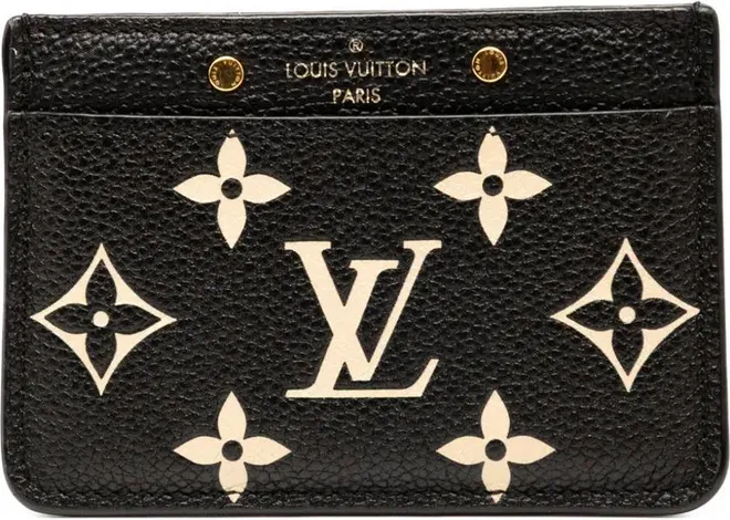 2021-2025 Bicolor Monogram Empreinte card holder - Brown