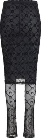 Marine Serre Womens Moonogram Mesh Flock Pant-Skirt Black Recycled Polyamide; Elastane