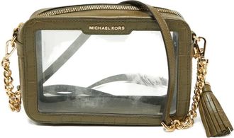 Michael Kors Schoudertas met krokodillen-reli&euml;f - Groen