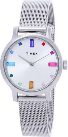 Timex Transcend Quartz Crystal Silver Dial Ladies Watch TW2U92900