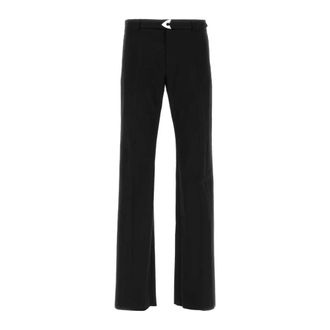 Alexander McQueen Zwarte Katoenmix Stijlvolle Broek - Heren - Straight fit broeken - Zwart - M - Katoen - Broeken