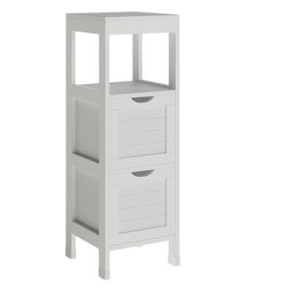 Vicco Armario Mediano Vilda, Blanco, 30 X 89 Cm Con 2 Cajones, Vicco