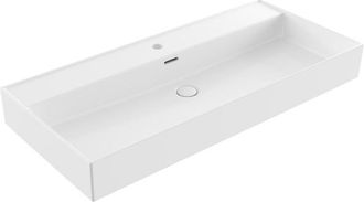 Saniclass Legend Meubelwastafel - 101x47x13cm - met overloop - 1 wasbak - 1 kraangat - keramiek - glans wit