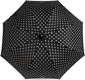 Moschino Parasol With Monogram, Unisex, Black