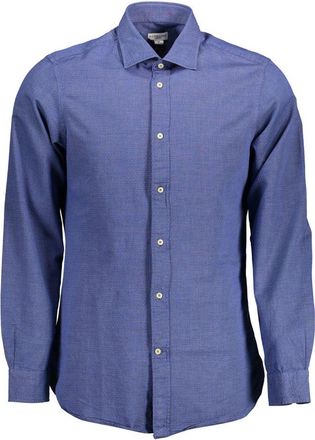 U.S.Polo Association Mens Long Sleeve Dress Shirt - Blue Cotton - Size X-Large