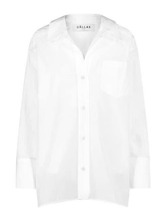 C&acirc;llas Milano Petra Cotton Poplin Boyfriend Oversize Shirt in White at Nordstrom, Size 4 It
