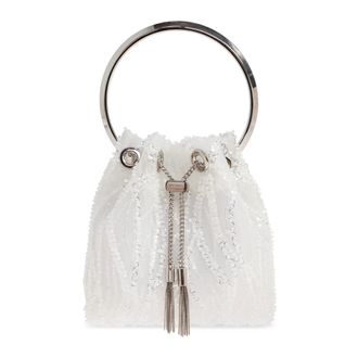 Jimmy Choo London Bucket Bags, female, White, Size: ONE SIZE Bon Bon Handbag