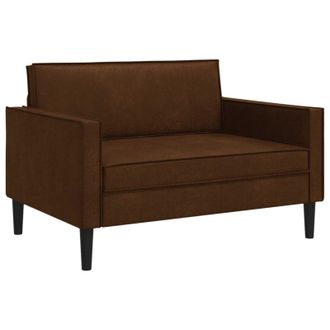 vidaXL Sill&oacute;n Xxl Marr&oacute;n Cuero De Suede Sint&eacute;tico Vidaxl