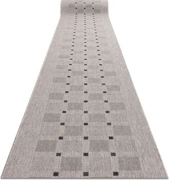 RugsX Rugsx - Alfombra De Pasillo Sizal Floorlux Modelo 20079 Plateado /negro 100 Cm Beige 100x150 Cm