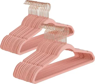 OEM 50 Perchas De Terciopelo, Perchas De 44,5 Cm, Ahorran Espacio Con Dise&ntilde;o De Superficie Antideslizante, Gancho Giratorio De 360&deg;, Gran Capacidad Para A
