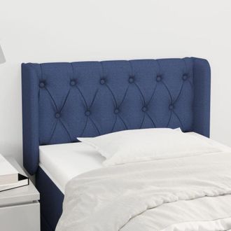 vidaXL Cabecero De Tela Azul 83x16x78/88 Cm Vidaxl