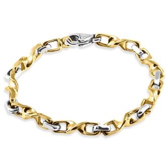 Pompeii3 Mens 14k Gold (36gram) or Platinum (58gram) 6mm Link Bracelet 8.5
