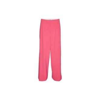 Vero Moda Vero Moda - Wide Leg Pleated Pants - Dames - Broeken - Roze - Maat: S L32 Zijde