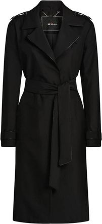 Kiton Zijden Satijnen Overjas - Dames - Trenchcoats - Zwart - L - Satijn - Jassen