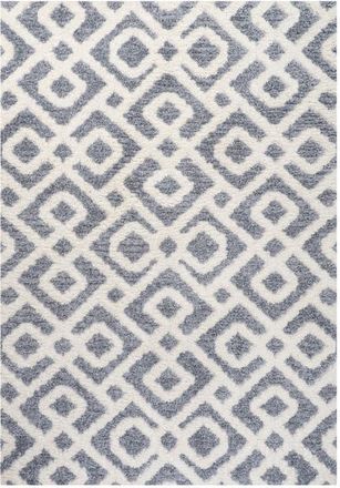 Jonathan Y Designs Astrid Retro Trellis High-Low Area Rug in Cream/gray at Nordstrom, Size 5Ft 0In X 8Ft 0In