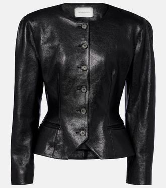 Magda Butrym Peplum leather jacket