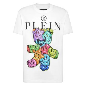 Philipp Plein Heren, Tops, Wit, Maat: 4XL Katoen