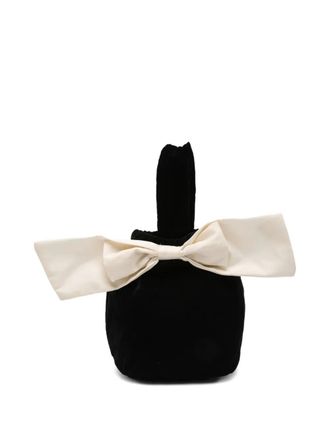 Never Fully Dressed bow-detail clutch detail - Black