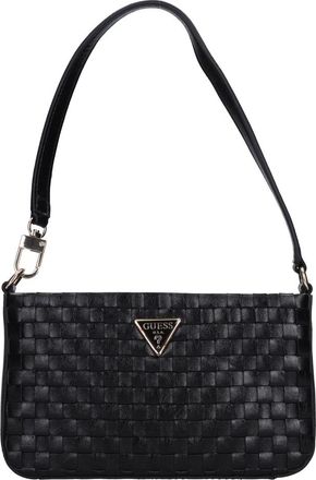 Guess Tassen, Dames, Zwart, ONE Size, Leer, Twiller Geweven Mini Schoudertas