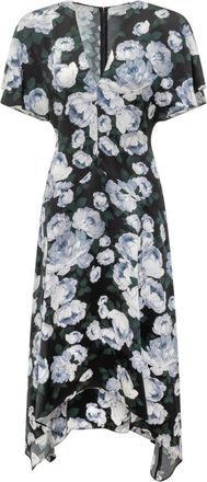 Stella McCartney Multicolor Floral V Neck Midi Dress