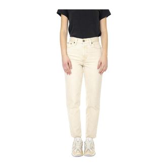 Levi's Jeans, Dames, Beige, W25 L28, Katoen, Straight Jeans