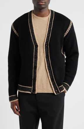 Nn.07 August Wool Blend Cardigan in Black at Nordstrom Rack, Size Xx-Large