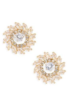 Tasha Flower Stud Earrings in Gold at Nordstrom Rack