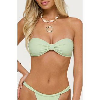 Edikted Anais Bandeau Bikini Top in Mint at Nordstrom, Size X-Small