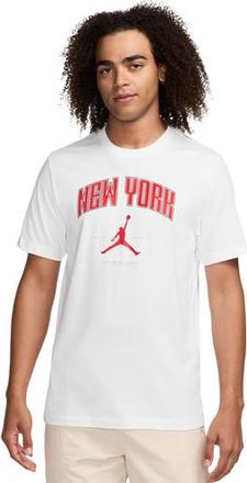 Nike Jordan Mens NY City LBR Short Sleeve Crew - White Size XXL