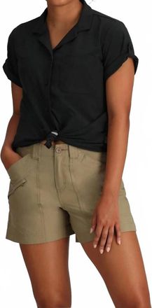 Royal Robbins Spotless Evolution Meadow Short Sleeve Shirt In Black