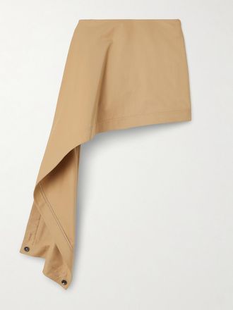 Loewe Minigonna Asimmetrica In Misto Seta E Cotone - Neutri