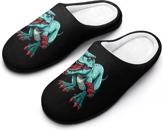 Generic Funny Dinosaur Mens Slippers Comfortable And Non-slip Cotton Slipper Shoe for House