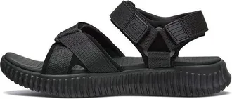 Skechers Elite Flex Velcro Sports Black Sandals 51722-BBK
