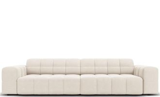 BLOOMINGLOFT 4-Sitzer Design Sofa Chicago mit Samtbezug