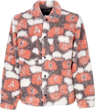 Obey Sherpa Gevoerde Jas Oranje Multi - Heren - Jassen - Veelkleurig - S - Polyester - Jassen