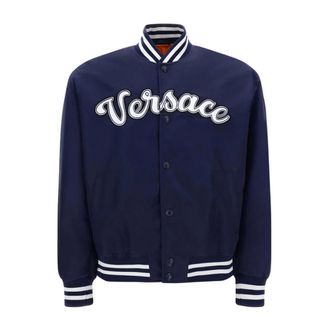 Versace Jassen, Heren, Blauw, M, Bomber Jassen