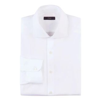 Fay Regular Poplin Stretch Overhemd - Heren - Zakelijke Overhemden - Wit - 4XL - Katoen - Overhemden