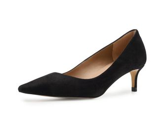 L.k. Bennett New Ava Pointed Kitten Heel Court High Heels Black 1 : EU 40 (US Womens 10) M, Leather