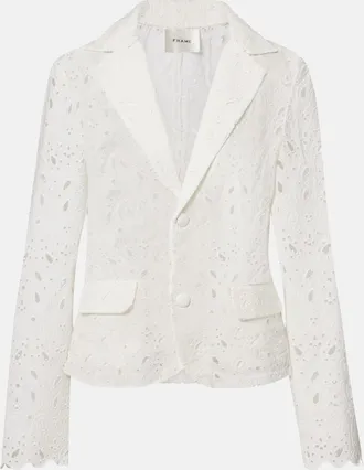 Frame Denim Blazer in cotone con ricamo
