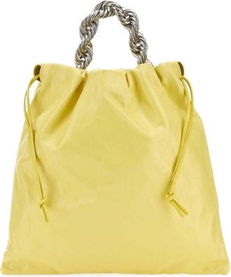Jil Sander Yellow Leather Bucket Bag