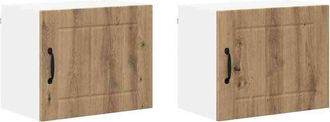 vidaXL Kitchen Cabinet with Shelf 2 pcs Artisan Oak 50 x 31 x 40 cm vidaXL